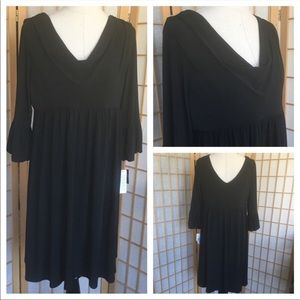 NWT Blu Sage Stretch Knit Black Dress SZ XL